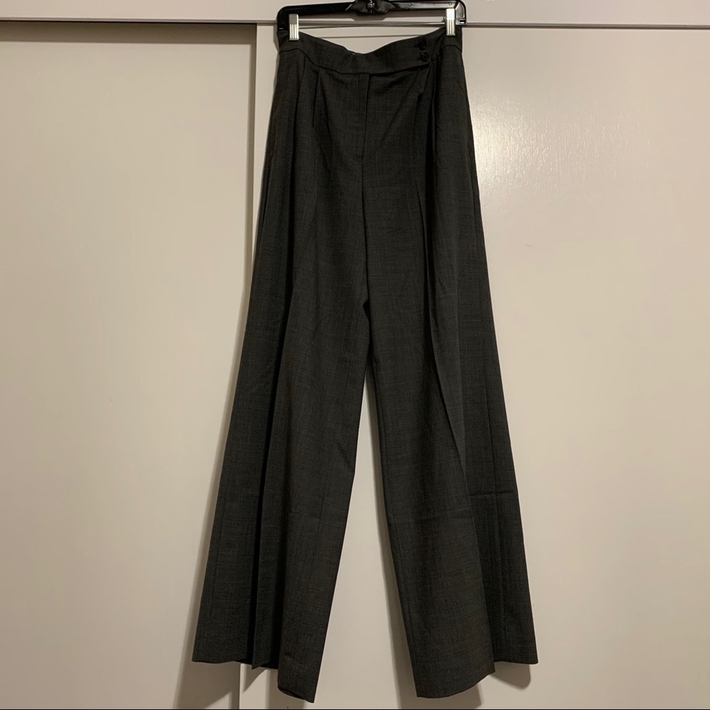 High rise Wide-Leg Wool Pant